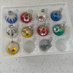Pyramid Brand 9 Blown Glass Mini Ornaments